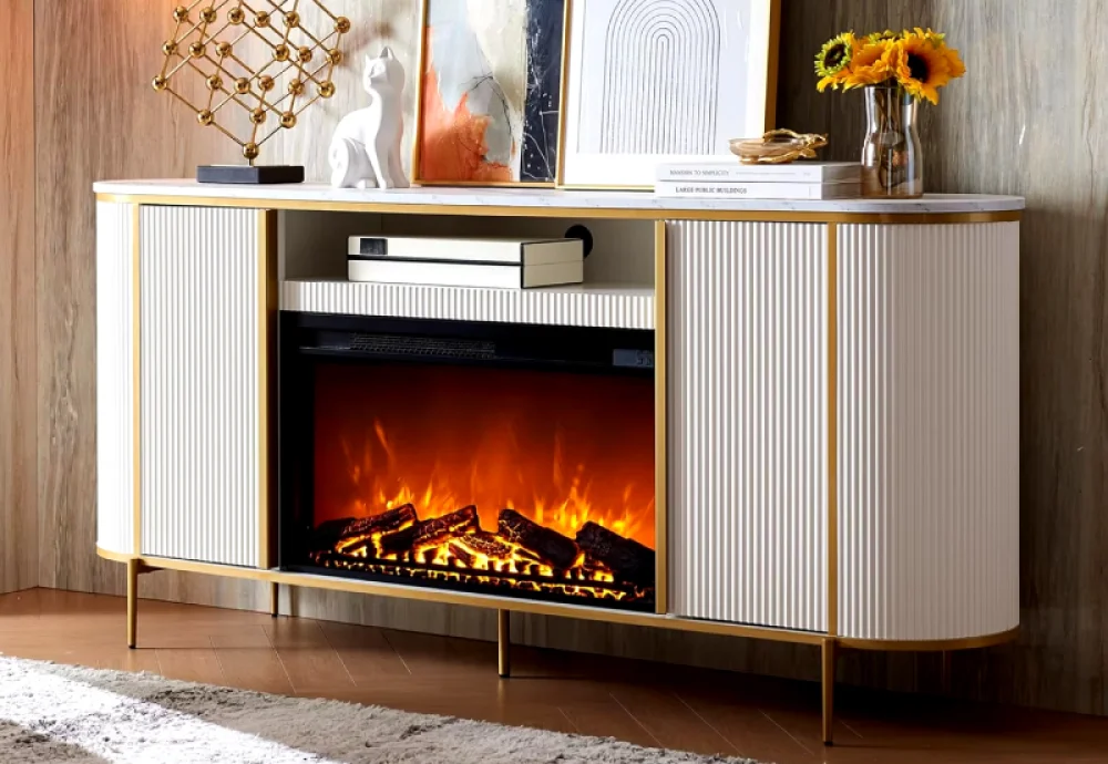 electric fireplace television stand