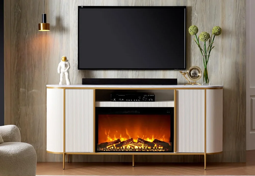 electric fireplace television stand